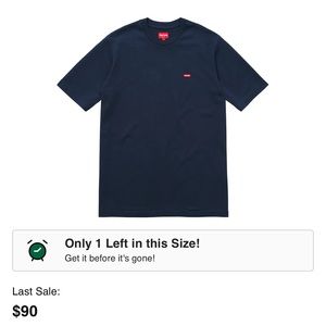 Supreme Navy Box Tee